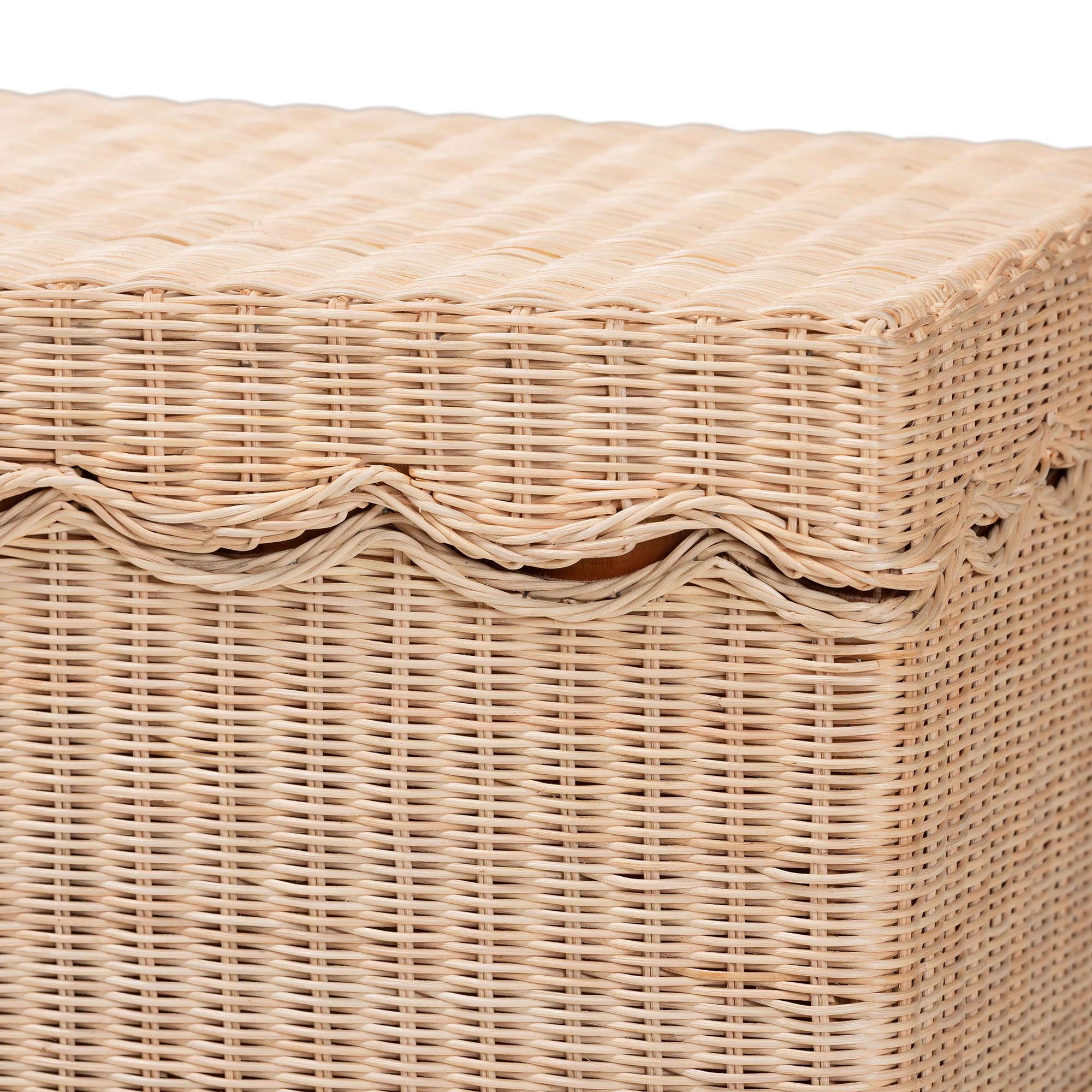 bali & pari Damita Boho Storage Bench, 18"H, Natural