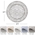 thumbnail image 2 of Rugs for Living Room Area Rug Carpet x Vintage Living Room Rugs for Bedrooms Machine Washable Rug for Dining Room Nusery Floral Distressed Grey Rug, 2 of 7
