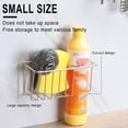 thumbnail image 6 of 3-In-1 Sponge Holder for Kitchen Sink 2 Type Suspension Options (Suction Cups & Adhesive Hook), Hanging Sink Caddy Organizer Rack - Sponge, Dish Cloth, Brush, Scrubber Soap Tray 304 Stainless Stee, 6 of 8