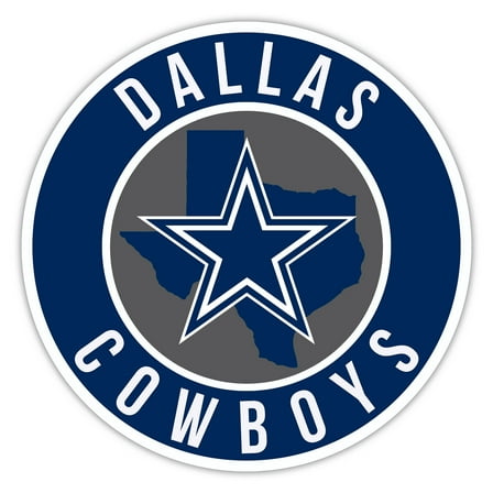 Dallas Cowboys 12" State Circle Sign