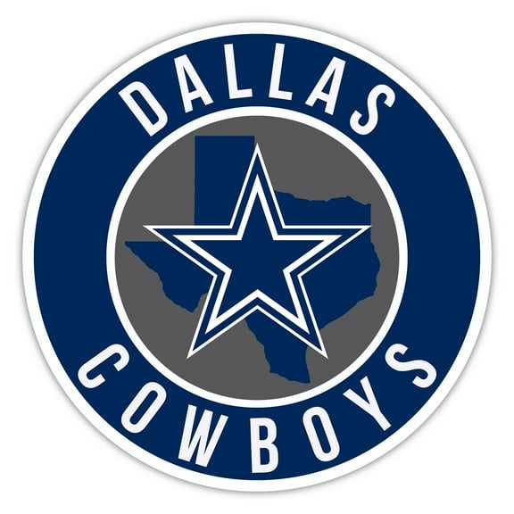 Dallas Cowboys 12" State Circle Sign