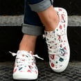 thumbnail image 4 of NOKIO Women Canvas Sneaker Slip On Non Slip Casual Shoes Lace Up Canvas Low Top Shoes Loafers for Women Fashion Sneaker Christmas Print Walking Fashion Soft Sole Non Slip Casual Shoes, 4 of 7