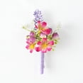thumbnail image 5 of Bridal Corsage Bridal and Groom Corsage, Artificial Wedding Flower Boutonniere for Lapel Decoration Groom Boutonniere Baby's Breath Boutonnière Lavender & Orchid Boutonnière, 5 of 7