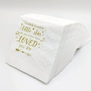 **baby shower cocktail napkins, 100 pack twinkle twinkle little star gender reveal paper napkins in bulk for baby shower welcome birthday party decor 2-ply, 5x5" (twinkle twinkle little star)