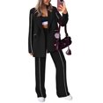 thumbnail image 1 of Conjunto PRETTYGARDEN Blazer Oversize y Pantalones Palazzo Negros Talle M, 1 of 8