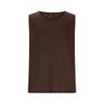 thumbnail image 3 of Stamzod Sleeveless Shirts for Men Solid Color Summer Basic Tank Top Men Casual Muscle Sports Tank Tops Brown M, 3 of 6