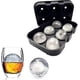 thumbnail image 1 of Silicone Ice Cube Tray Round Ice Cube Mold Sphere Ice Ball Maker (6 Round Ice Balls Black), 1 of 5