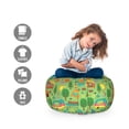 thumbnail image 2 of Camping Storage Toy Bag Chair, Summer Tents in the Forest Recreational Explore Woodland Season Cartoon, Stuffed Animal Organizer Washable Bag, Large Size, Multicolor, by Ambesonne, 2 of 3