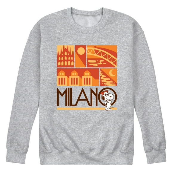 Peanuts - Belle Milano - Men's Long Sleeve Crew Fleece Sweatshirt