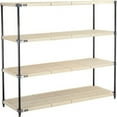 thumbnail image 4 of Global Industrial PM24727N5 Beige & Blue Nexelite Vented 5 Tier Nexelon Plastic Shelving - 72 x 24 x 74 in., 4 of 5