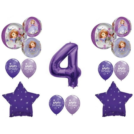 Awesome Sofia The First 4th Birthday Party Balloons Decoration