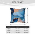 thumbnail image 2 of Velvet Rimmed Pillowcase Is Not Easy To Open Line Deformation Invisible Zipper Opening And Closing Only Pillowcase Does Not Contain Pillow Core Blue And Beige Gold Marble 16"X16", 2 of 8