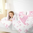 thumbnail image 4 of jejeloiu Bowtie Monogrammed K Full Size Comforter Sets,Pink Bow Tie Bedding Comforter Set,Pink Ribbon Bowknot Bedding Sets For Girl Teens,Ultra Soft Bedroom Decor Reversible,3 Pieces, 4 of 8