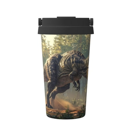 

Matuu Jungle Dinosaur for Insulated Coffee Mug Reusable Travel Coffee Cup Spill Proof 16oz Stainless Steel Coffee Cups for Hot/Ice Coffee Tea