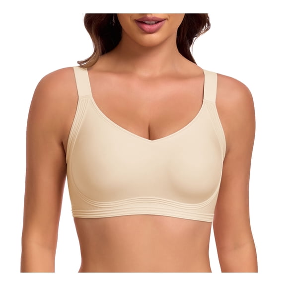 Daystry Womens Seamless Supportive Wireless Bras Push Up Full Coverage Comfortable No Underwire Bras