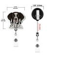 thumbnail image 3 of WIRESTER Set 2pcs Design Acrylic Key Card Holder Belt Clip Reel Id Badge Retractable - German Shorthaired Pointer, Golden Rust Vizslas Dogs, 3 of 6