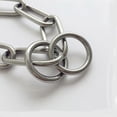 thumbnail image 2 of Stainless Steel Dog Collar Pet Training P Chain Big Dog Anti-bite Necklace Anti-rush Collar Telescopic (3pcs, Silver), 2 of 3