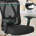 thumbnail image 3 of MotionGrey - MC3 Ergonomic Office Chair - Comfy High Mesh Back Support with Adjustable Armrests - Black Desk Computer Chairs Perfect for Home Gaming and Offices, 3 of 8