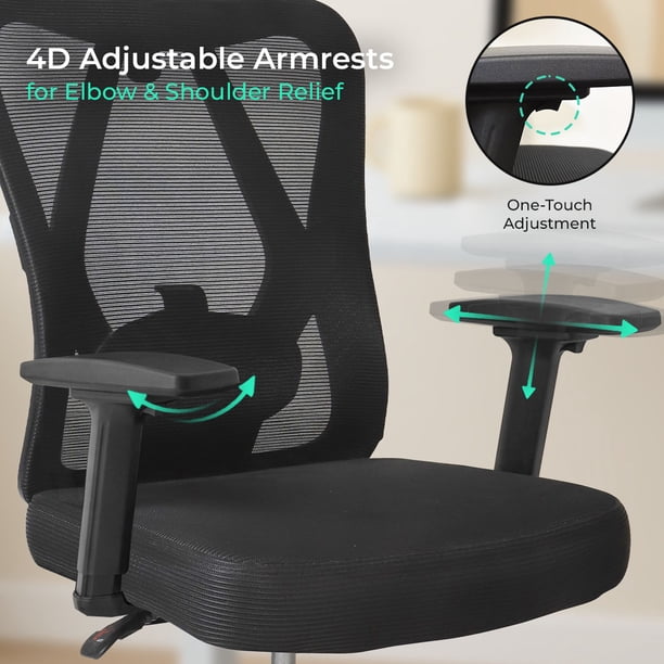 chairmade チェアメイド ワークパンツ C307スミクロ 黒 31 MotionGrey - MC3 Ergonomic Office Chair - Comfy High Mesh Back