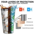 thumbnail image 3 of 16oz Tumblers Halloween Ghosts and Witchy Elements Stainless Steel Vacuum Insulated Double Wall Travel Tumbler Cups Mug with Lid and Straw,Cleaning Brush for Coffee,Tea, 3 of 4