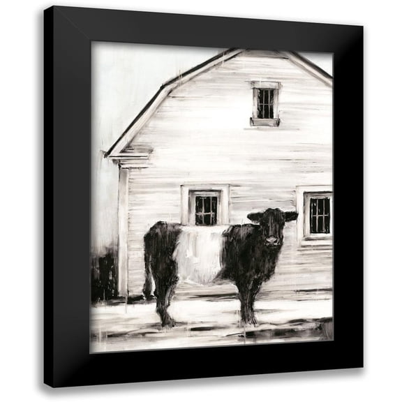 Harper, Ethan 12x14 Black Modern Framed Museum Art Print Titled - Belted Galloway I