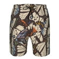 thumbnail image 4 of Kll Vector Butterflies Men'S Casual Summer Beach Shorts Hawaiian Shorts With Pockets-Xx-Large, 4 of 9