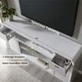 thumbnail image 6 of 70" Modern TV Stand for TVs Up to 80 inch, 32" Tall Entertainment Center, Wood Media Console & Adjustable Shelves for Living Room, Curved Profile Design, 6 of 8