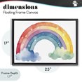 thumbnail image 3 of Stupell Industries Eclectic Colorful Rainbow with White Stars Black Floating Frame Canvas Art, 25 x 17, by Creative Studio, 3 of 7