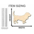 thumbnail image 2 of Unfinished Wood Basset Hound Dog Shape - Animal - Pet - Craft - up to 46" DIY 18" / 1", 2 of 3