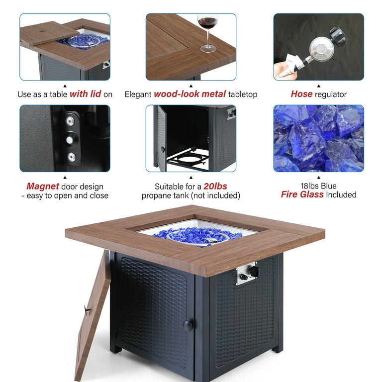MF Studio Gas Fire Pit Table, 34 MF Studio Gas Fire Pit Table, 34