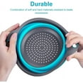 thumbnail image 2 of Collapsible Colander Basket Set of 3, Vegetables Fruit Washing Basket Drain Tool, Small & Big Size Silicone Telescopic Colander with Handle For Kitchen/Home/Restaurant Round Shape (Blue Red Green), 2 of 7