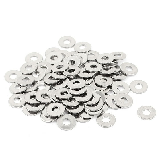 Uxcell M3 x 8mm x 0.6mm 304 Stainless Steel Flat Washer for Screw Bolt (100-pack)