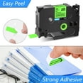 thumbnail image 3 of GREENCYCLE 10PK Compatible for Brother P-touch TZe-D41 TZ-D41 18mm 0.7'' Black on Fluorescent Green Laminated Label Tapes, 3 of 7