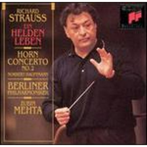 Richard Strauss: Ein Helden Leben; Horn Concerto No. 2 (CD) by Daniel Stabrawa (violin), Norbert Hauptmann (horn), Berlin Philharmonic Orchestra, Zubin Mehta (conductor)