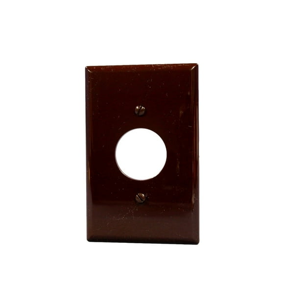 Cooper PJ7B Brown Mid-Size Unbreakable Single Gang Single 1.40" Receptacle Wall Plate
