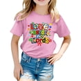 thumbnail image 3 of Miaoju Cute Shirts for Girls Crew Neck Cute Graphic Short Sleeve T-Shirt Fashion Casual Summer Tops Girls Summer Tops T-Shirts, 3 of 7