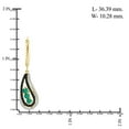 thumbnail image 2 of 1.00 Carat T.G.W. Emerald And Black & White Diamond Accent 14k Gold Over Silver 3-Piece Jewelry Set, 2 of 7