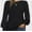 Black, variant on Womens Long Sleeve Tops Dressy Casual Shirts Pleated Crewneck Basic Blouses Fall Trendy Outfits