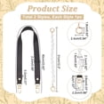 thumbnail image 2 of 2 Styles Purse Chain Strap Kits 23.6 Inch Short PU Leather Handbag Shoulder Strap 12.2 Inch Flat Pearl Beaded Bag Strap Extender Chain DIY Bag Chain Strap Replacement for Wallet Clutch Satchel, 2 of 9