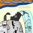 thumbnail image 5 of Basketball and Text White Pattern 17" School Backpacks for Teens,Waterproof Oxford Fabric,S-Shape Padded Straps for School,Travel,Hiking,Camping, 5 of 6