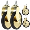 thumbnail image 2 of UKCOCO 4Pcs Convenient Golden Caster Wheels for Furniture Sofas Cabinets Chairs, 2 of 6