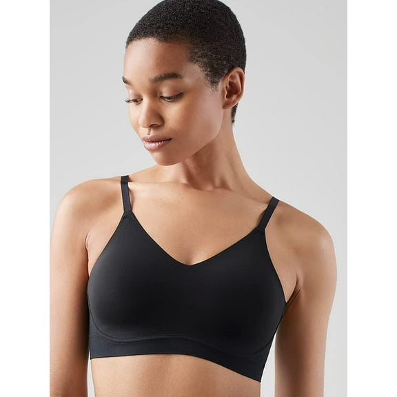 True & Co Women's True Body Lift Triangle Bra with Soft Form Band Standard Cup M (34C-D,36A-B) Black