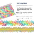 thumbnail image 4 of Uxcell 5 Yards 0.8 Inch Elastic Sequins Trim 2 Row Flat Sequin Strip Paillette Fabric Ribbon for Crafts DIY Fringe Sewing Costume Dress, Mixed Colors, 4 of 7