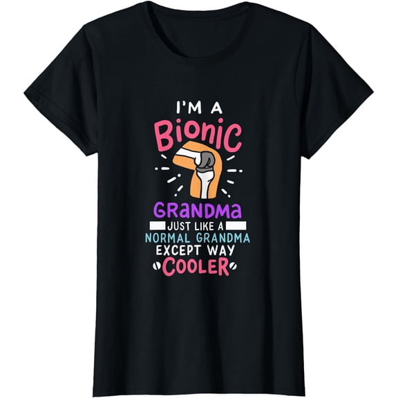 Knee Replacement Bionic Grandma After Surgery Gift T-Shirt