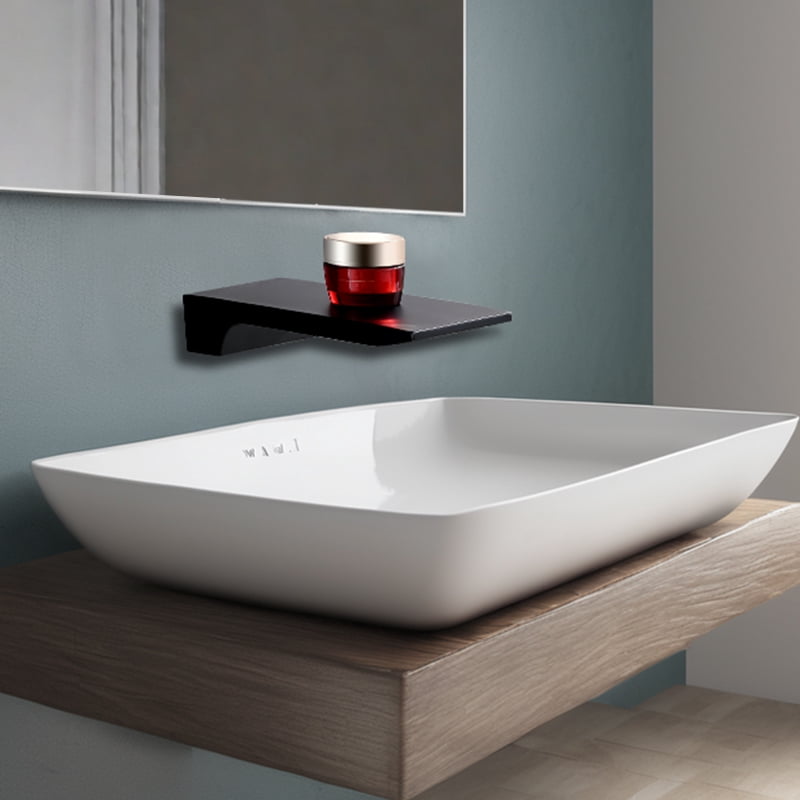 Cerypsa Wall Mount Waterfall Bathtub Faucet, Single Handle Bathroom Sink Faucet