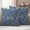 Blue, Navy, Denim, Indigo, variant on Teal Green Terracotta Splatter Outdoor Waterproof Pillow Covers, Boho Mottled Vintage Rustic Decorative Rectangle Throw Pillowcase Sofa Cushion Sham for Patio/Couch/Chair, 20"x12" 2 Pack