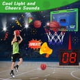 thumbnail image 3 of POPGOO Over-the-Door Basketball Hoop for Kids – Indoor Basketball Hoop with LED Scoreboard & Sounds, 3 Mini Basketballs & Net, Gift For Boys & Teens Ages 4-12, 3 of 10
