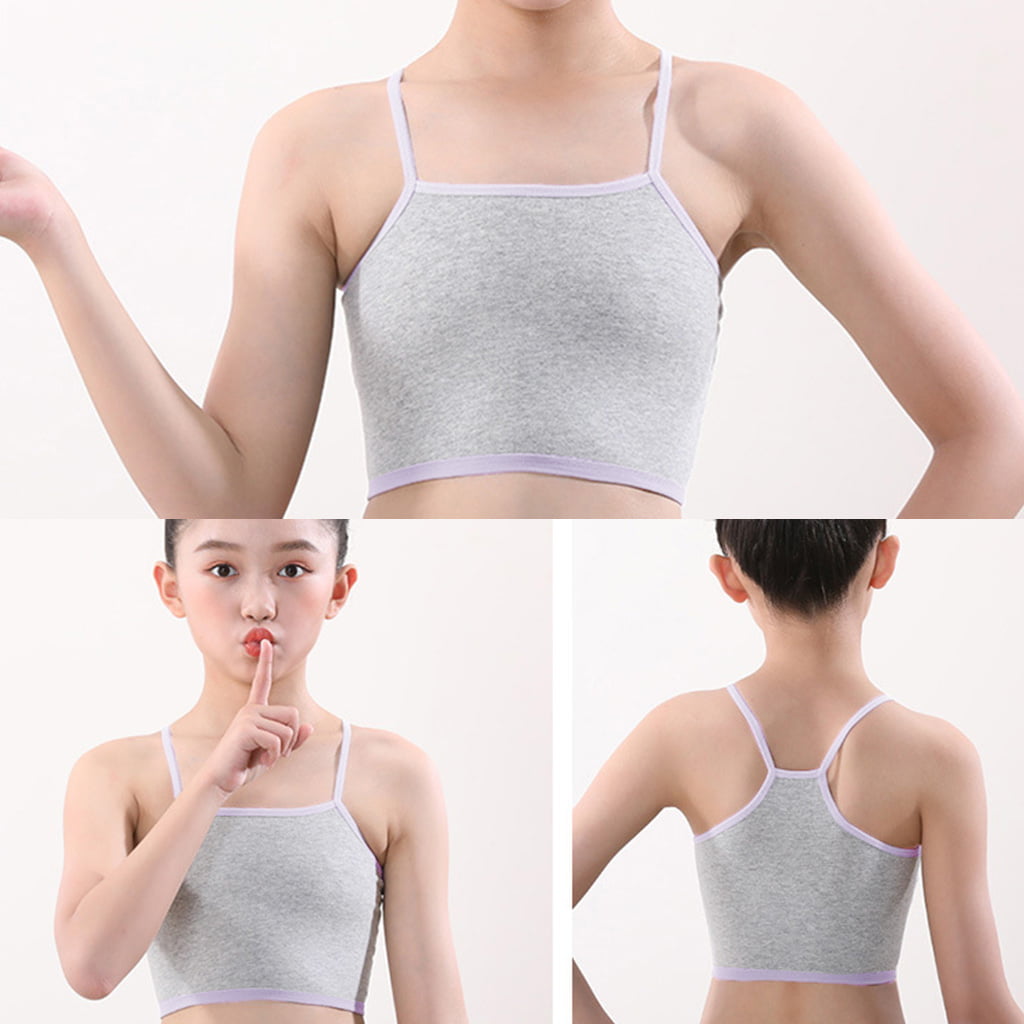 Cheap FLXBEYK Student Girls Underwear Small Chest Special Junior High  School Students To Prevent Sagging Gather Thin Breathable Bra + Panties Set