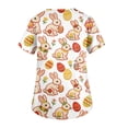 thumbnail image 4 of Easter Scrub Tops for Women Plus Size Funny Graphic Printed V Neck Short Sleeve Shirts Womens Plus Size Nursing Uniform Scrubs with Pockets, 4 of 5