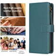 thumbnail image 4 of Allytechgroup for iPhone 13 Pro Wallet Phone Case with Hand Wrist, Flip Cover Kickstand Folio Shockproof Protective Cards Slots Wallet Case Cover for iPhone 13 Pro, Green, 4 of 6